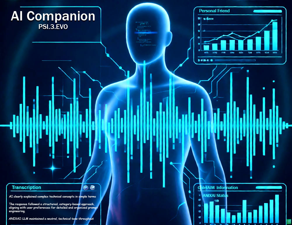 Abstract visualization of PSI AI Companion