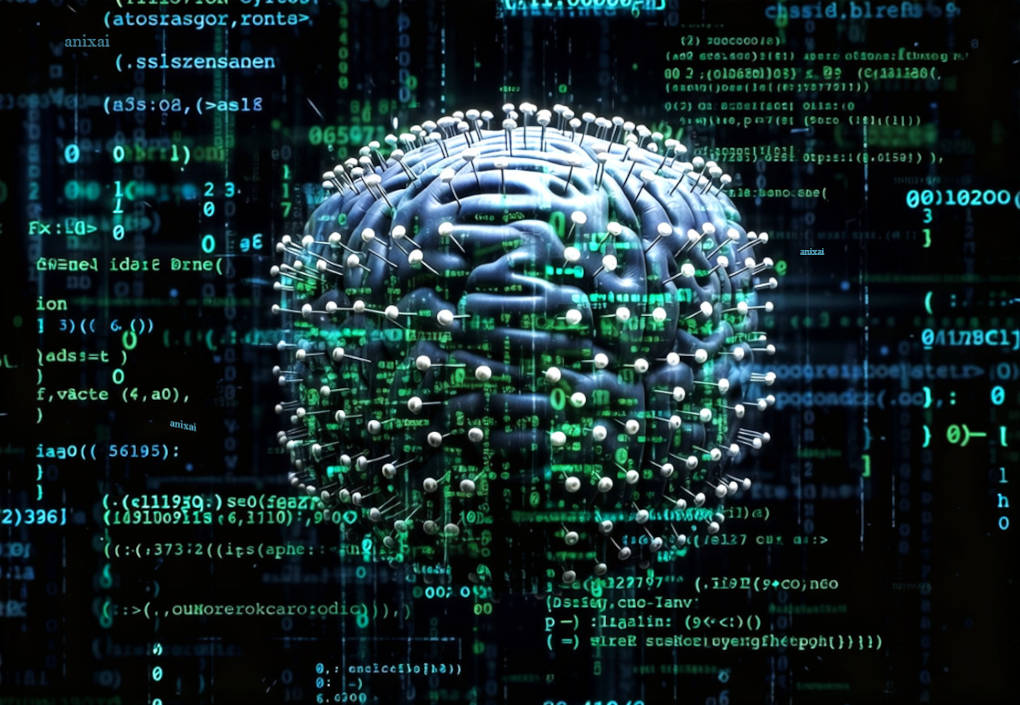 Abstract visualization of the ANIXAI neuro brain